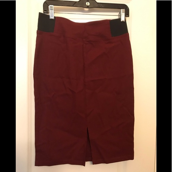 Soho Apparel Burgandy Skirt - Picture 2 of 4